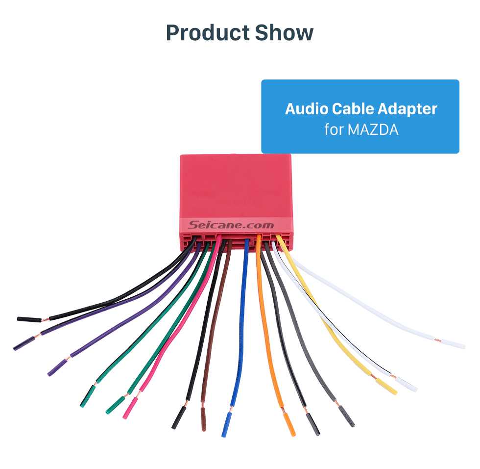 Product Show Audio Cable Sound Wiring Harness Adapter for MAZDA Family(OLD)/Mazda 6/Mazda 3/MAZDA PREMACY(OLD)/Mazda 323