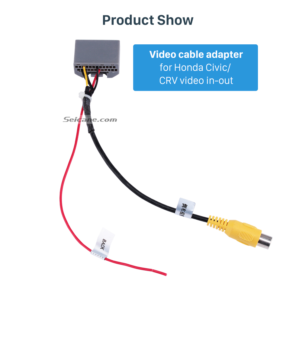 Product Show Auto Car Audio Cable Plug Adapter for Honda Jazz/Fit Video in-out