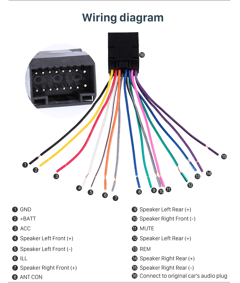 Car Stereo Audio Cable Wiring Harness Plug Adapter For