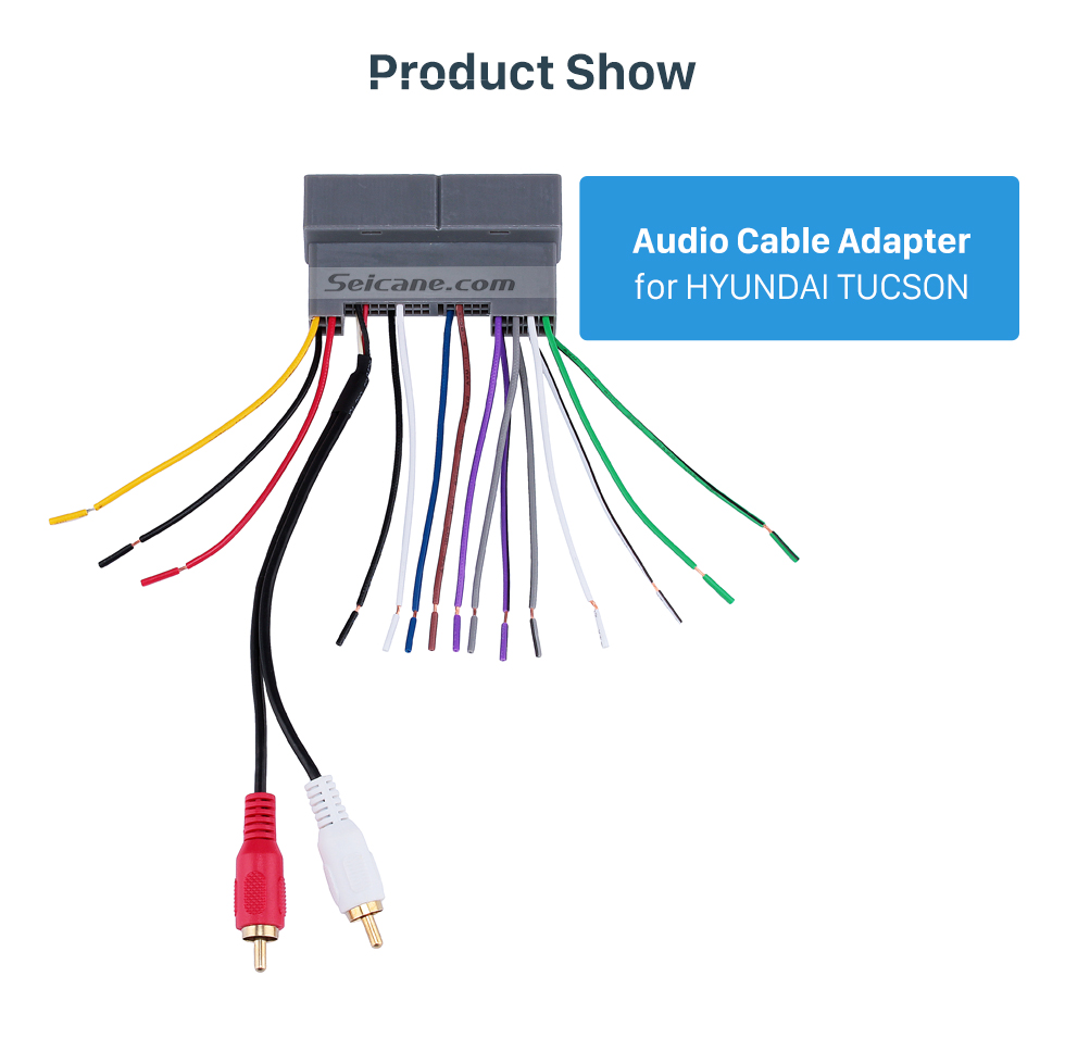 Top Audio Cable Wiring Harness Plug Adapter For Hyundai Tucson