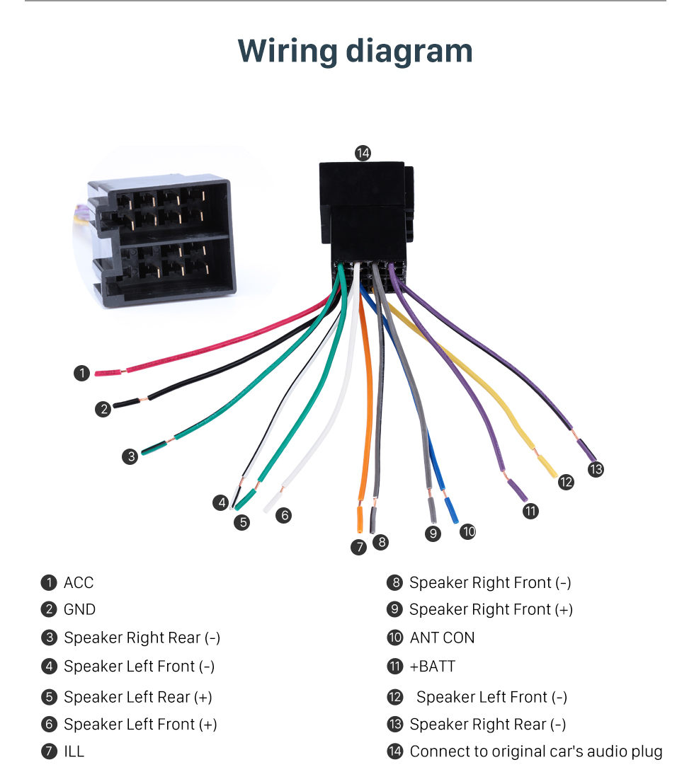 Diagram  Car Stereo Wiring Harness Plug Adapter Audio