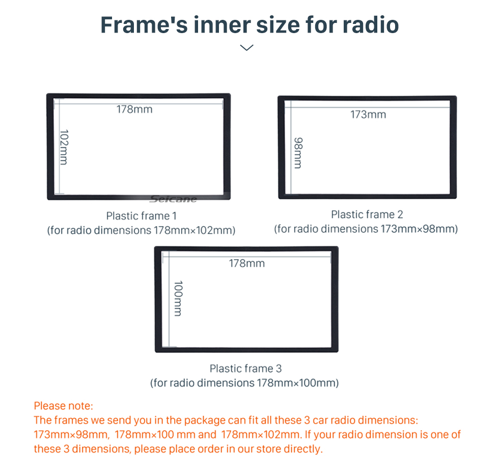 Seicane 2 Doppel DIN In Dash Auto Stereo Radio Fascia Panel Trimmen Kit Installation Rahmen Für 2017 HONDA CRV UV SCHWARZ Kein Lücke