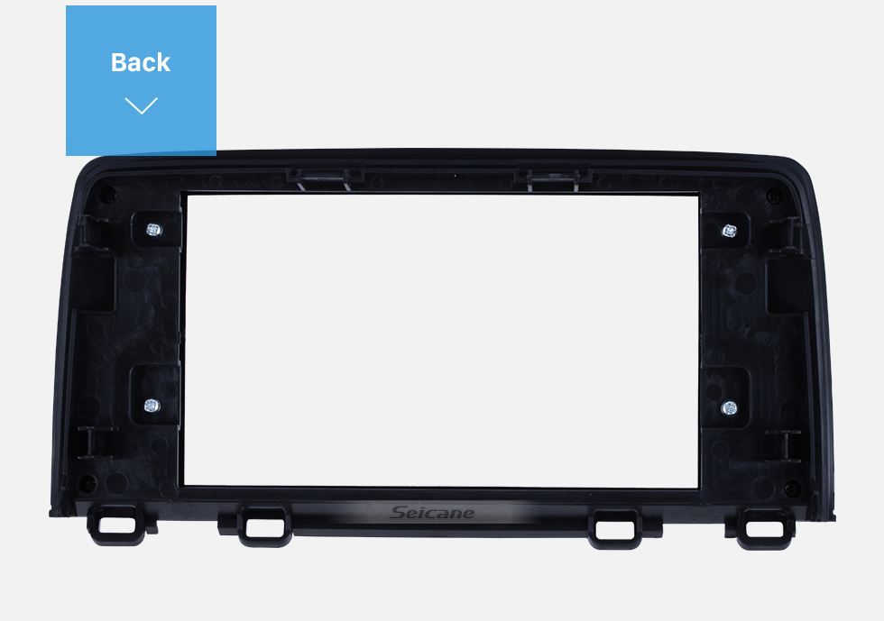 Seicane 2 Double DIN In Dash Car Stereo Radio Fascia Panel Trim Kit Installation Frame For 2017 HONDA CRV UV BLACK No Gap 