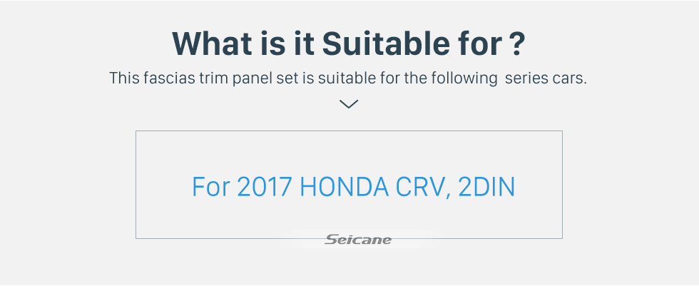 Seicane 2 Doble DIN en el tablero Coche Radio Estéreo Fascia Panel Trim Kit Marco de instalación para 2017 HONDA CRV UV NEGRO Sin brecha