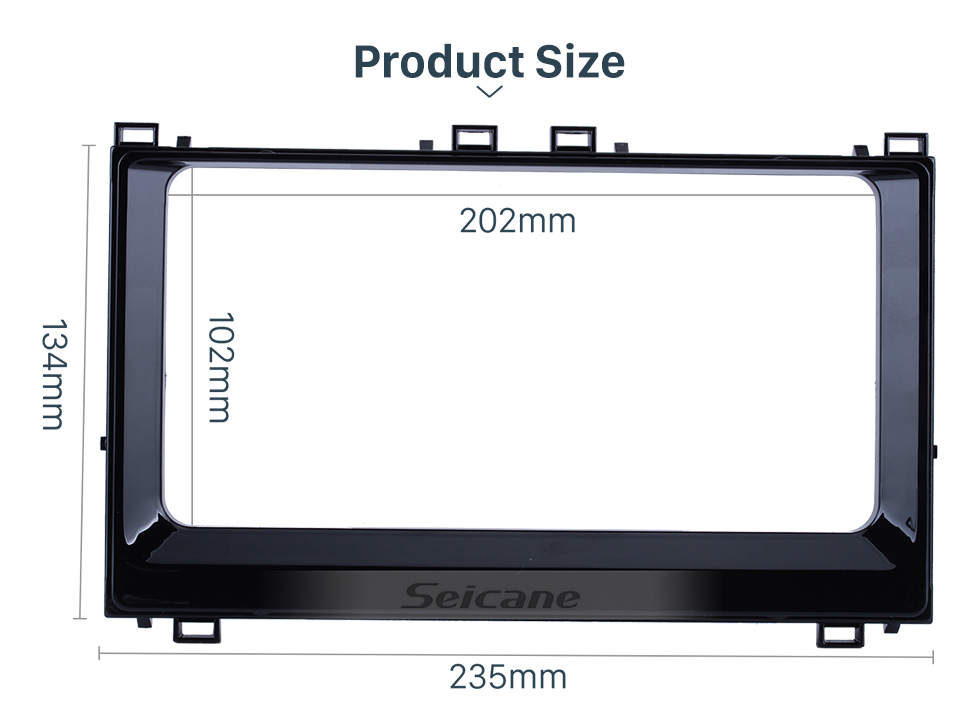 Seicane Em Dash Carro Estéreo Fascia Painel Radio Instalação Quadro Dash Bezel Trim Kit Kit de montagem para 2017+ Toyota Corolla Altis 2 Duplo DIN Não Gap