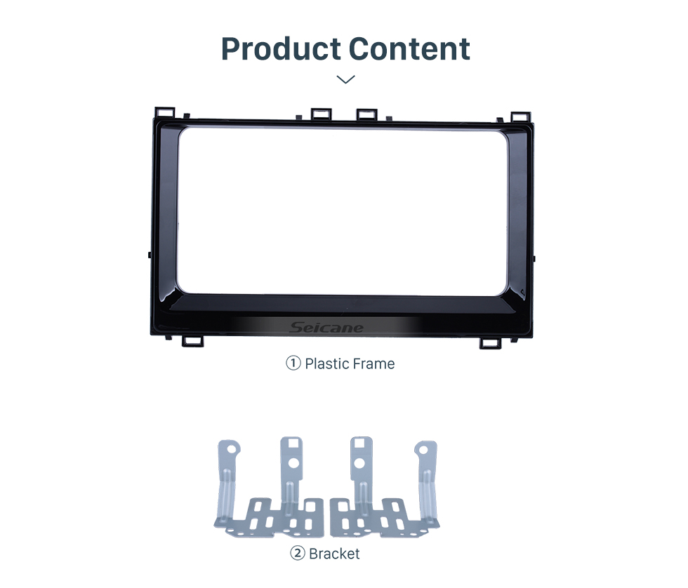 Seicane Em Dash Carro Estéreo Fascia Painel Radio Instalação Quadro Dash Bezel Trim Kit Kit de montagem para 2017+ Toyota Corolla Altis 2 Duplo DIN Não Gap