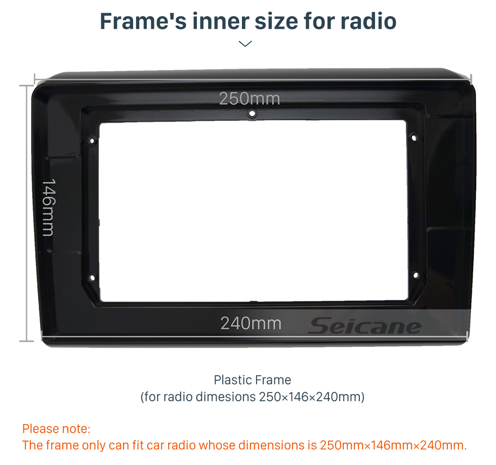 Seicane UV Black Frame for 10.1 inch 2018 SUZUKI SWIFT Audio Dash Trim Fascia Panel Kit