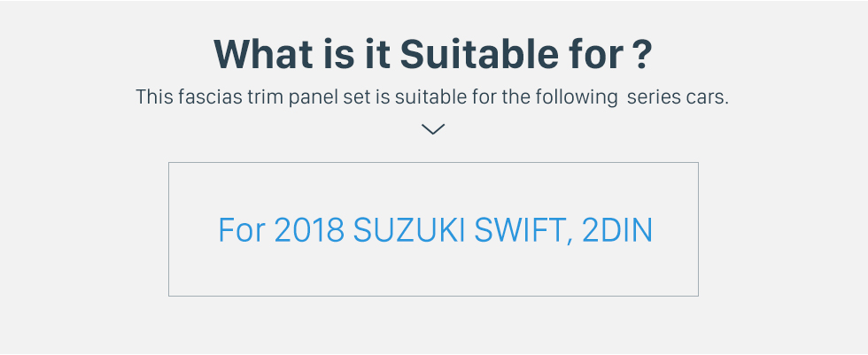 Seicane UV Black Frame for 10.1 inch 2018 SUZUKI SWIFT Audio Dash Trim Fascia Panel Kit