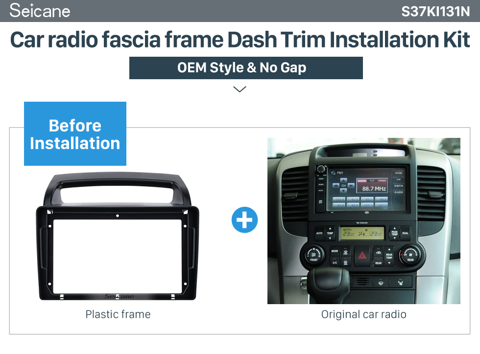 Seicane 2Din moda 2013 KIA K5 Left Hand Drive Radio Car Fascia Stereo interface Frame Fitting Audio Player