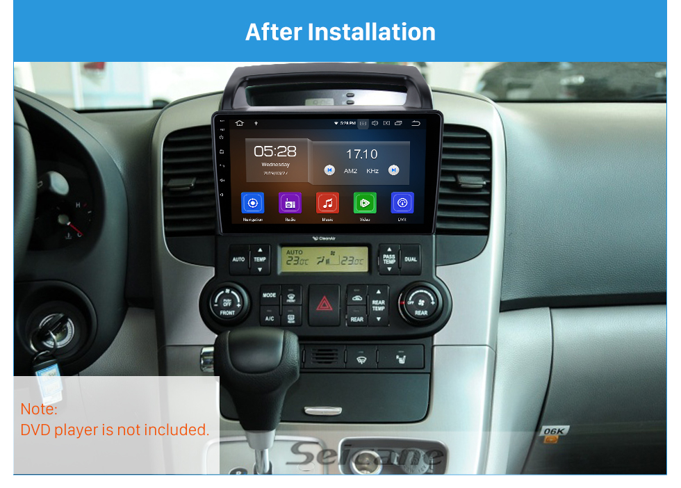 Seicane 2Din moda 2013 KIA K5 Left Hand Drive Radio Car Fascia Stereo interface Frame Fitting Audio Player