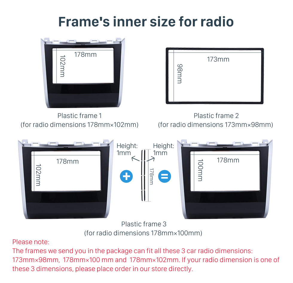 Frame's inner size for radio Double Din Car Radio Frame Plastic Fascia Dash Panel for 2013+ NISSAN PATHFINDER Install Dash Bezel Cover Trim Kit No gap Frame's inner size for radio Double Din Car Radio Frame Plastic Fascia Dash Panel for 2013+ NISSAN PATHFINDER Install Dash Bezel Cover Trim Kit No gap