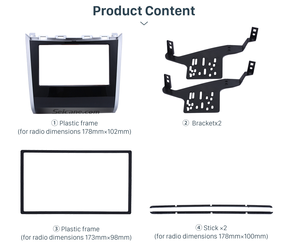 Product Content Double Din Car Radio Frame Plastic Fascia Dash Panel for 2013+ NISSAN PATHFINDER Install Dash Bezel Cover Trim Kit No gap Product Content Double Din Car Radio Frame Plastic Fascia Dash Panel for 2013+ NISSAN PATHFINDER Install Dash Bezel Cover Trim Kit No gap