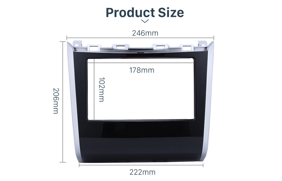 Product Size Double Din Car Radio Frame Plastic Fascia Dash Panel for 2013+ NISSAN PATHFINDER Install Dash Bezel Cover Trim Kit No gap Product Size Double Din Car Radio Frame Plastic Fascia Dash Panel for 2013+ NISSAN PATHFINDER Install Dash Bezel Cover Trim Kit No gap