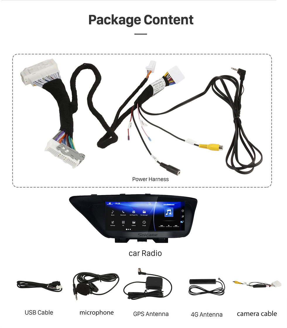 Seicane Para 2013 2014 2015 2016 2017 2018 LEXUS ES Android 10.0 HD Pantalla táctil 10.25 pulgadas AUX Bluetooth Navegación GPS Radio compatible SWC Carplay