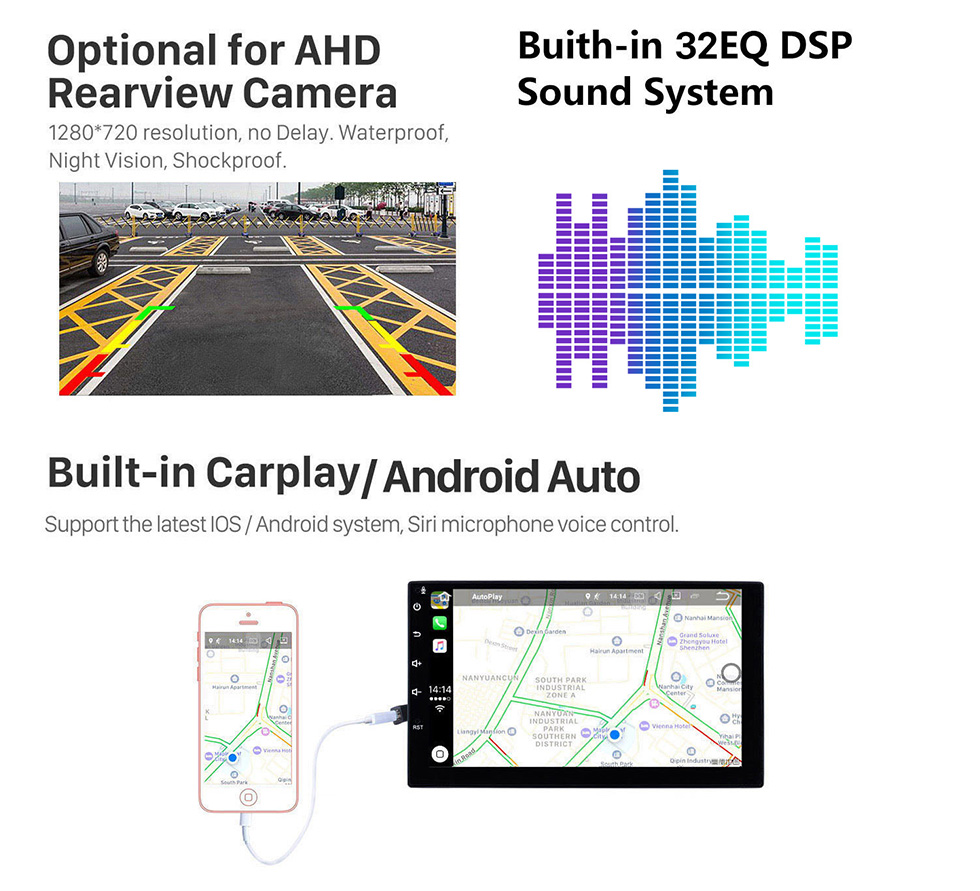 Seicane Android 10.0 10.25 pulgadas para 2013 2014 2015 2016 2017 2018 LEXUS ES HD Pantalla táctil Navegación GPS Radio Con soporte Bluetooth Carplay DAB + DVR