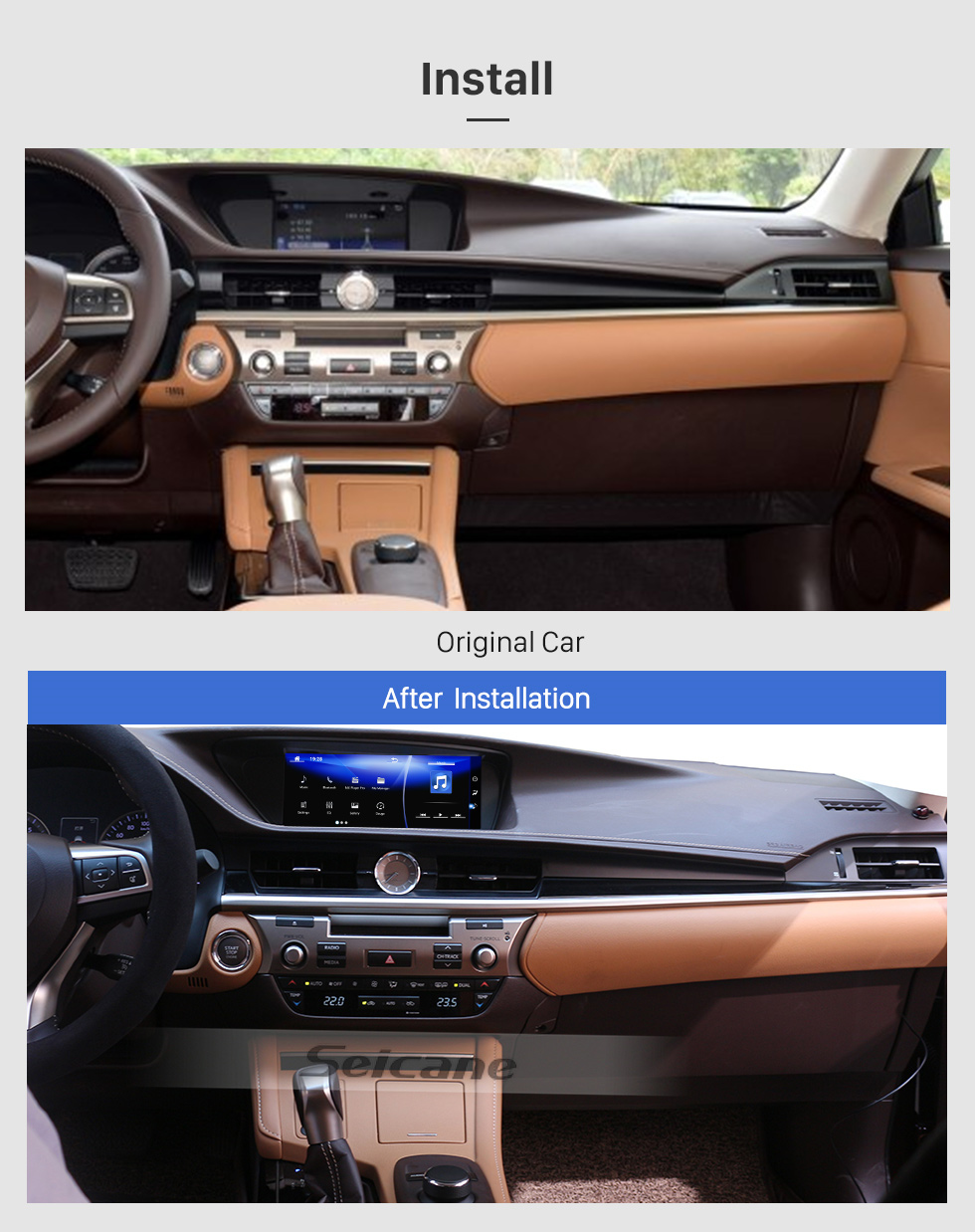 Seicane Android 10.0 10,25 дюйма для 2013 2014 2015 2016 2017 2018 LEXUS ES HD с сенсорным экраном GPS-навигация Радио с поддержкой Bluetooth Carplay DAB + DVR