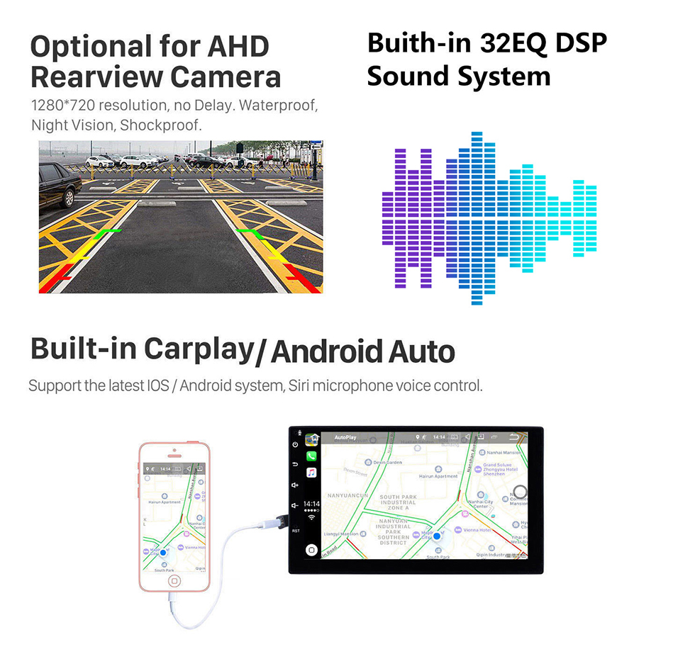 Seicane Écran tactile HD 10,25 pouces pour 2012 2013 2014 LEXUS RX Android 10.0 Radio de navigation GPS avec prise en charge Bluetooth TV numérique Carplay