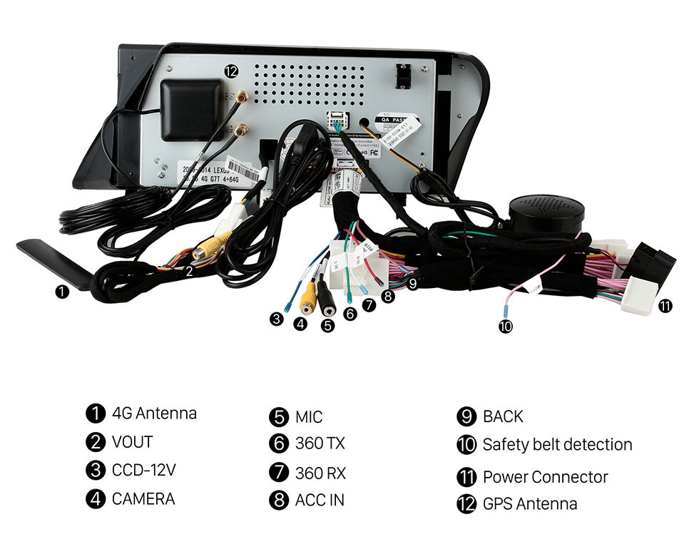 Seicane OEM 10.25 polegadas para 2009 2010 2011 2012 2013 2014 LEXUS RX LHD Rádio Android 10.0 Bluetooth HD Touchscreen GPS Suporte de navegação Carplay TPMS