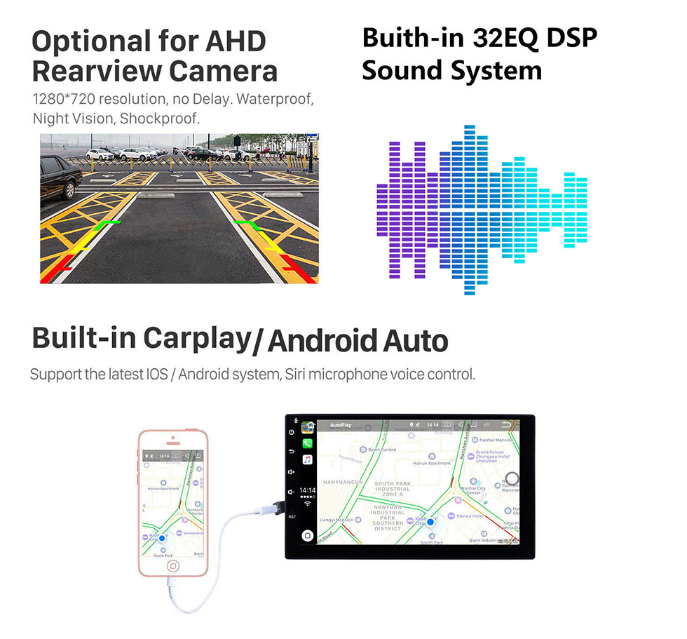 Seicane Écran tactile HD 10,25 pouces pour 2014 2015 2016 2017 Lexus NX Android 10.0 Radio de navigation GPS avec prise en charge Bluetooth Carplay TPMS DAB+ OBD2