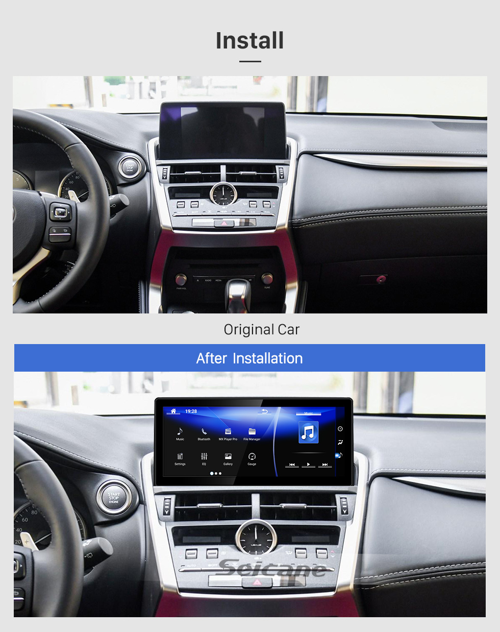 Seicane Tela sensível ao toque hd para 2018 2019 lexus nx 10,25 polegadas android 10.0 gps navegação rádio com suporte bluetooth carplay tpms dab + obd2 Seicane Tela sensível ao toque hd para 2018 2019 lexus nx 10,25 polegadas android 10.0 gps navegação rádio com suporte bluetooth carplay tpms dab + obd2