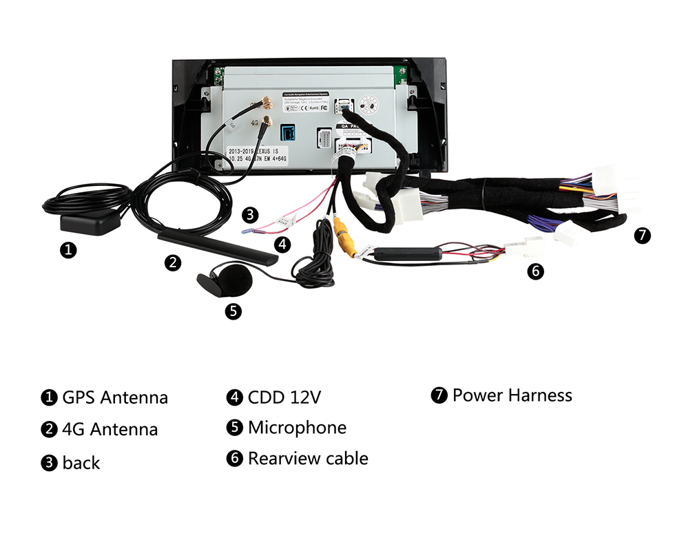 Seicane Android 10.0 para 2013 2014 2015 2016 2017 2018 LEXUS IS G7N 10.25 pulgadas HD Pantalla táctil Radio de navegación GPS con soporte Bluetooth Carplay DVR OBD2