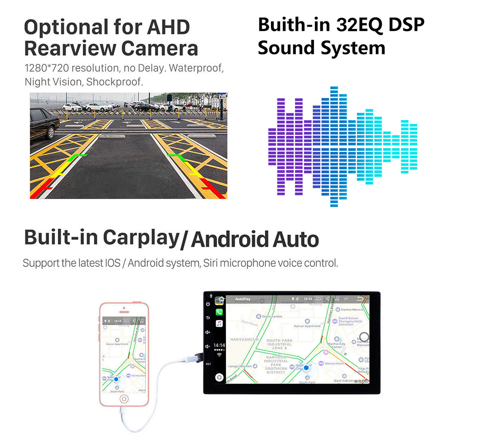 Seicane 10,25 pouces pour 2013 2014 2015 2016 2017 2018 LEXUS IS G7K Radio de navigation GPS Android 10.0 Avec écran tactile HD Prise en charge Bluetooth Carplay Caméra de recul