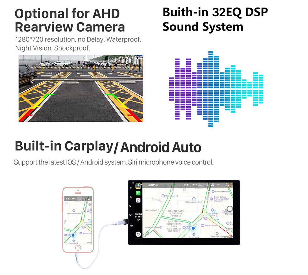 Seicane OEM 10,25 pouces pour 2013 2014 2015 2016 2017 2018 Lexus RC Android 10.0 HD Radio à écran tactile Bluetooth Prise en charge de la navigation GPS Carplay DAB + OBD2 TPMS