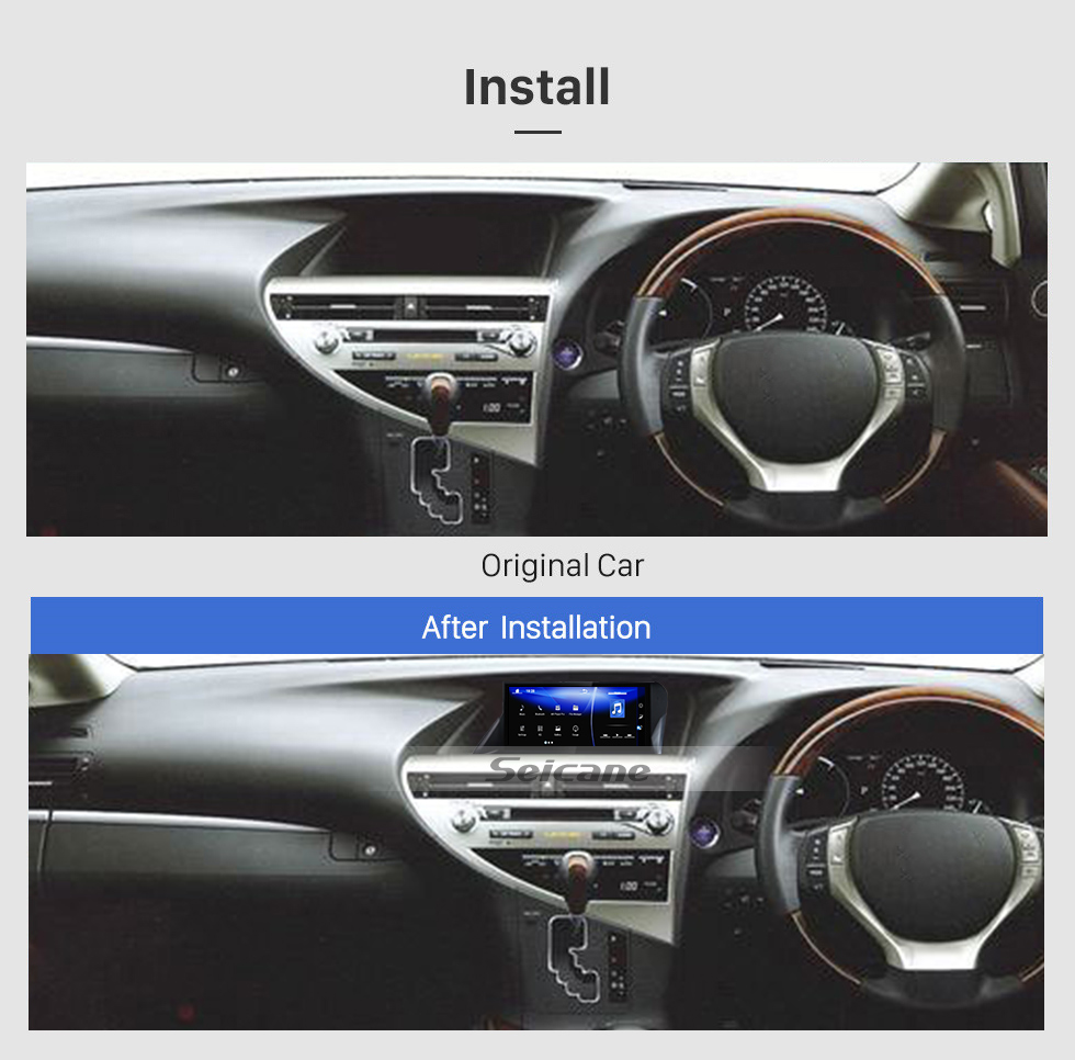 Seicane Android 10.0 10.25 pouces pour 2009 2010 2011-2014 LEXUS RX RHD Top Version Radio HD Système de navigation GPS à écran tactile Avec prise en charge Bluetooth Carplay