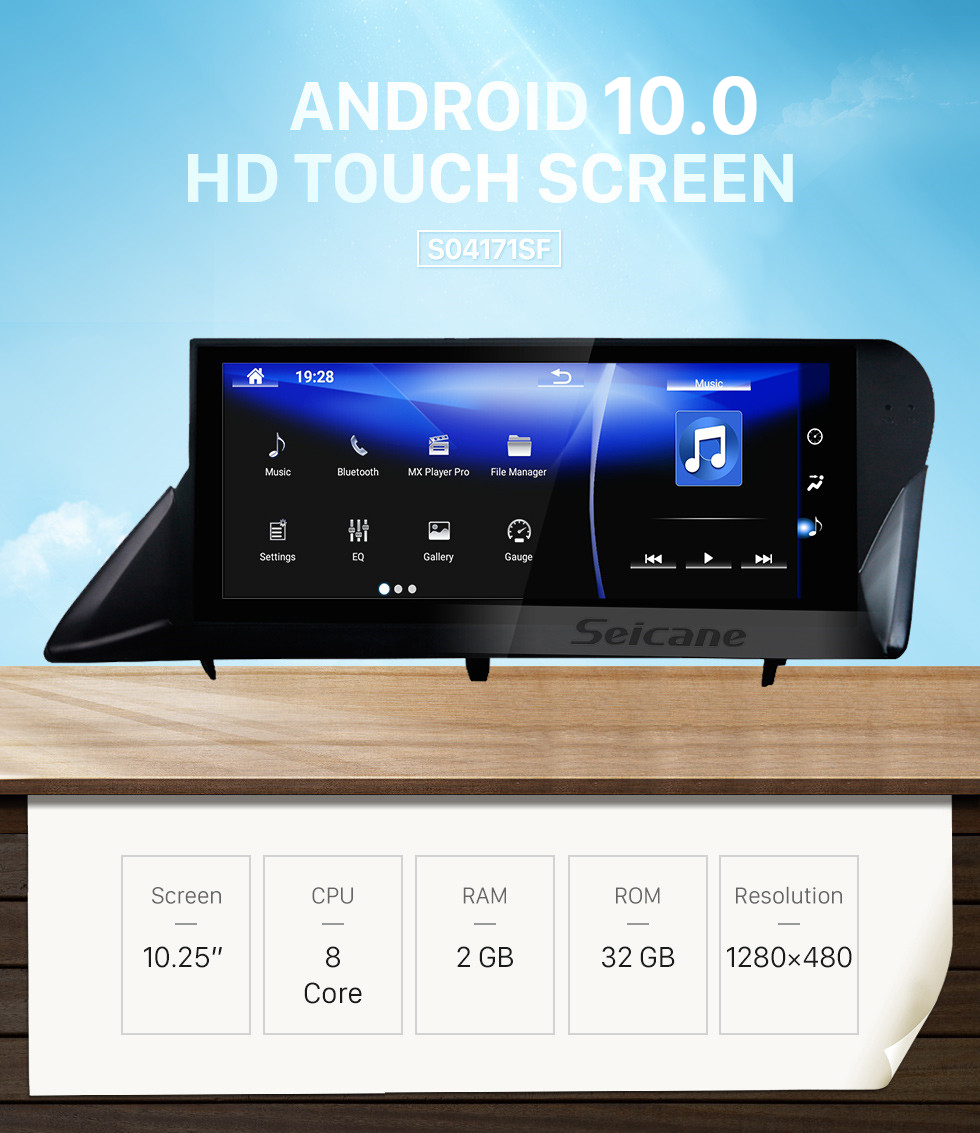 Seicane Android 10.0 10.25 pouces pour 2009 2010 2011-2014 LEXUS RX RHD Top Version Radio HD Système de navigation GPS à écran tactile Avec prise en charge Bluetooth Carplay