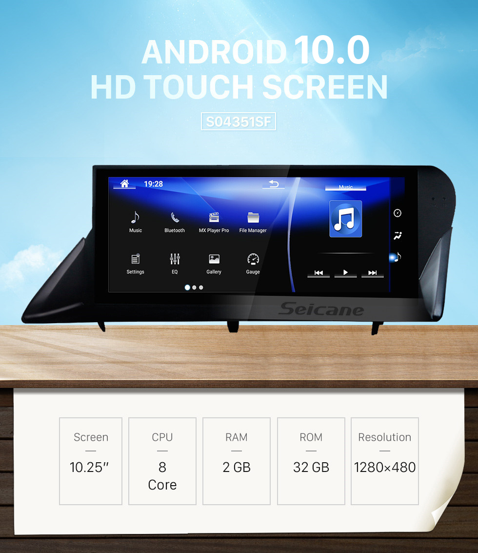 Seicane Écran tactile HD 10,25 pouces pour 2012 2013 2014 LEXUS RX RHD Radio Android 10.0 Système de navigation GPS avec prise en charge Bluetooth Carplay TPMS