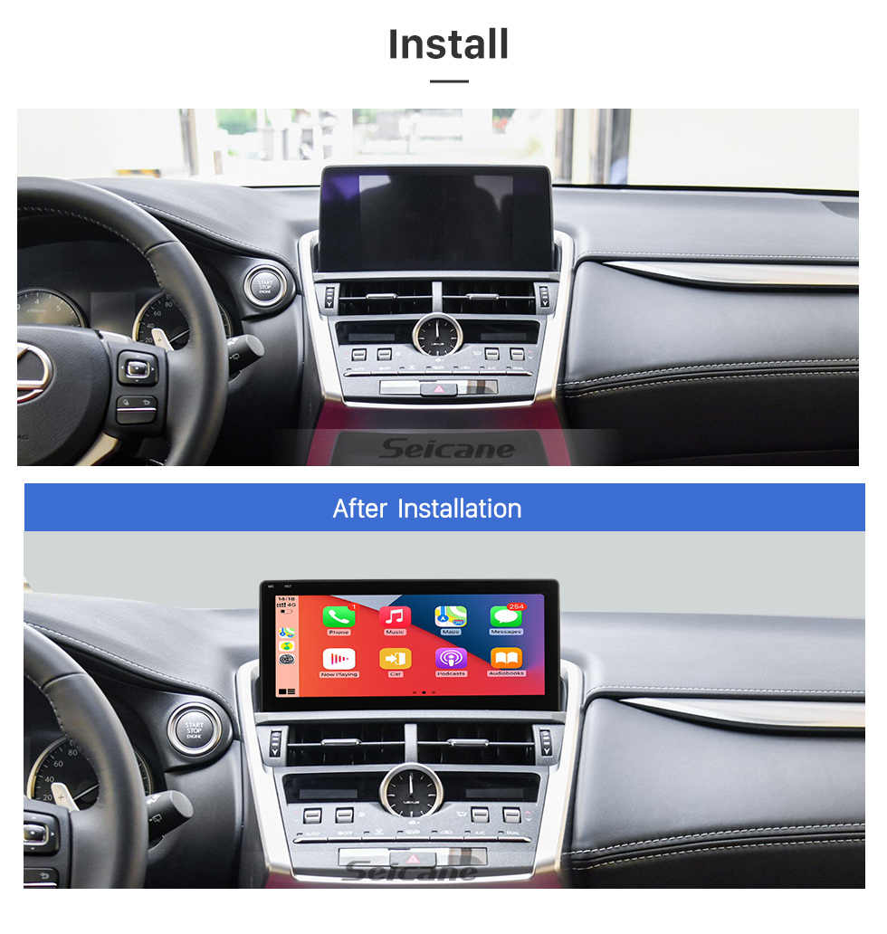 Seicane Écran tactile HD pour 2018 2019 Lexus NX 10,25 pouces Android 10.0 Radio de navigation GPS avec prise en charge Bluetooth Carplay TPMS DAB + OBD2