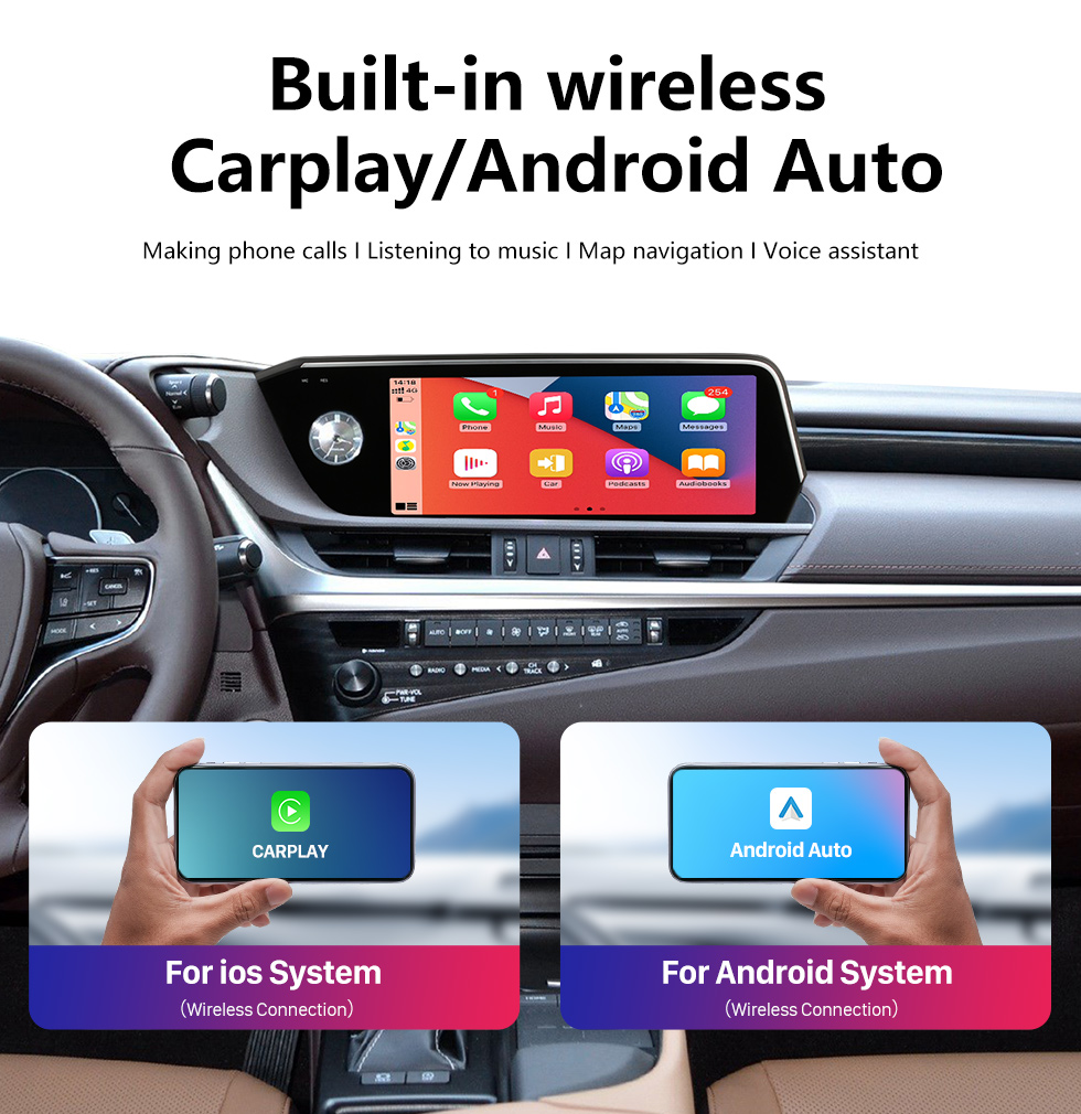 Seicane HD-Touchscreen für 2018 2019 2020 2021 LEXUS NX200 300H 10,25 Zoll Android 13.0 GPS-Navigationsradio mit Bluetooth-Unterstützung Carplay TPMS DAB+ OBD2