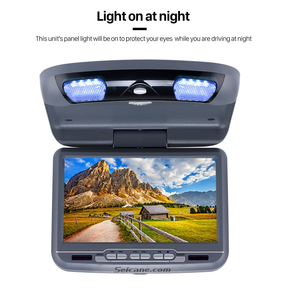 Seicane Roof Mount DVD Player 9 inch with FM USB SD Games Seicane Roof Mount DVD Player 9 inch with FM USB SD Games