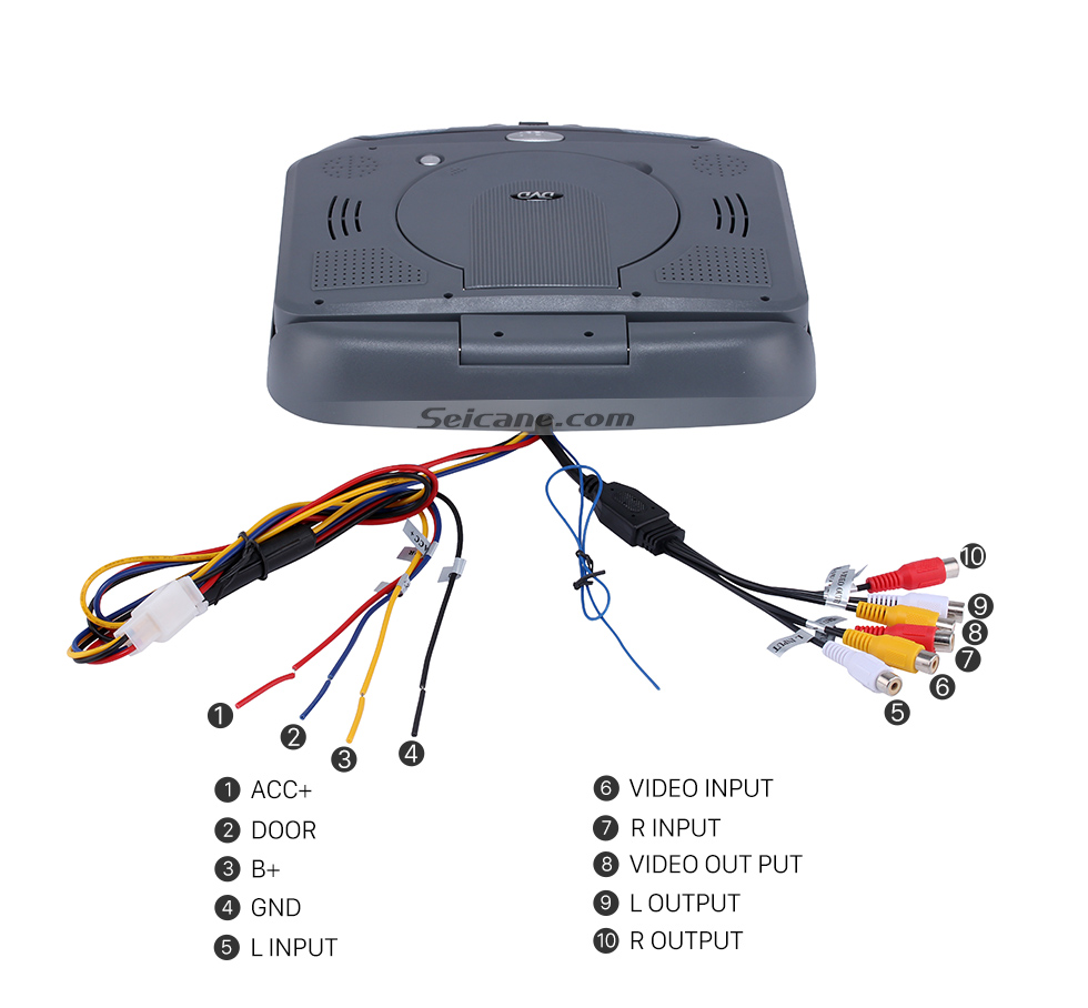 Seicane Roof Mount DVD Player 9 inch with FM USB SD Games Seicane Roof Mount DVD Player 9 inch with FM USB SD Games