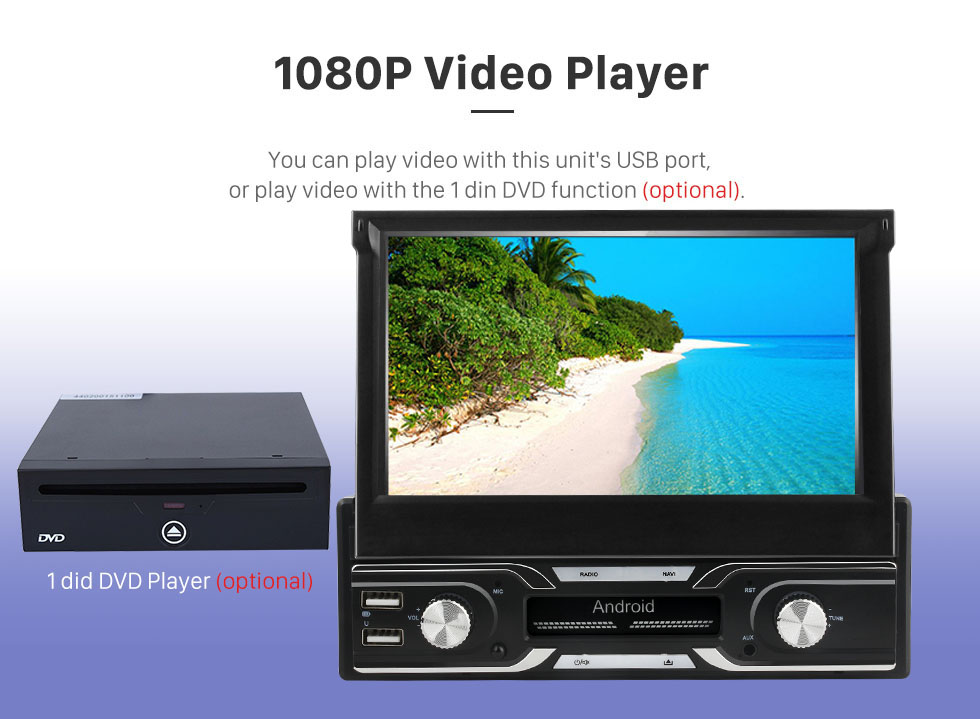 Seicane 7 inch Android 10.0 Universal One DIN Car Radio GPS Navigation Multimedia Player with Bluetooth WIFI Music Support Mirror Link SWC DVR 1080P Video Seicane 7 inch Android 10.0 Universal One DIN Car Radio GPS Navigation Multimedia Player with Bluetooth WIFI Music Support Mirror Link SWC DVR 1080P Video