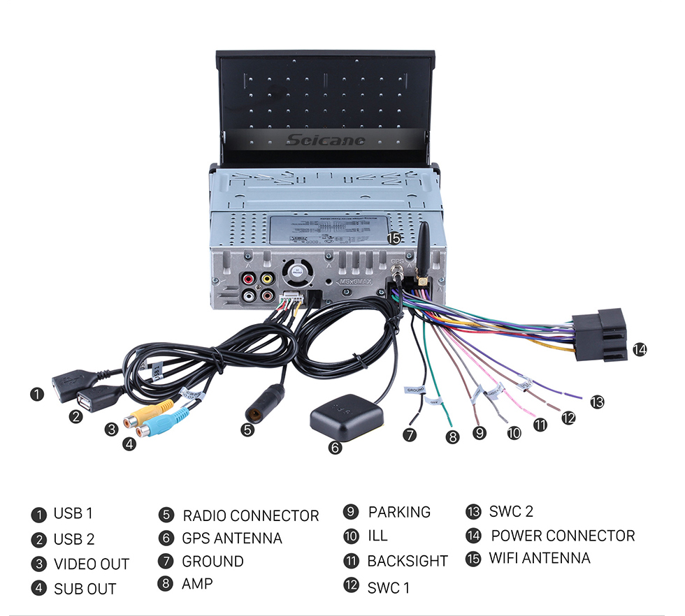 Seicane Android 6.0 estéreo del coche GPS para el 2014 Hyundai Elantra con Radio DVD WiFi TV pantalla táctil de Bluetooth OBD DVR Espejo retrovisor Enlace cámara de vídeo Seicane Android 6.0 estéreo del coche GPS para el 2014 Hyundai Elantra con Radio DVD WiFi TV pantalla táctil de Bluetooth OBD DVR Espejo retrovisor Enlace cámara de vídeo