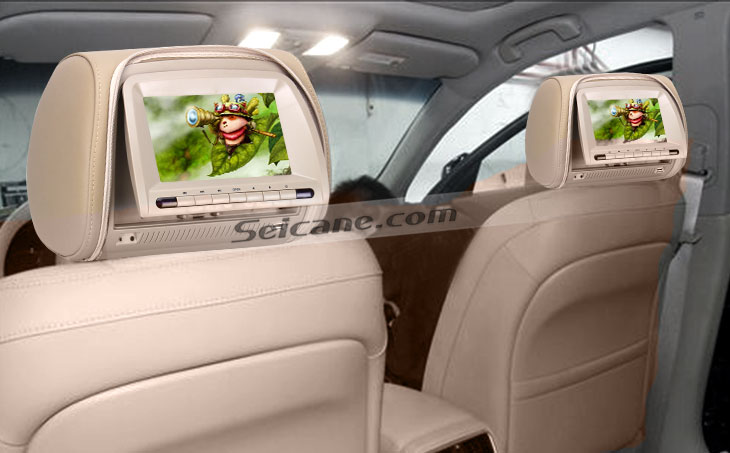 Seicane 7 pouce appuie-tête lecture de DVD de voiture avec FM Jexus(1 paire) Seicane 7 pouce appuie-tête lecture de DVD de voiture avec FM Jexus(1 paire)
