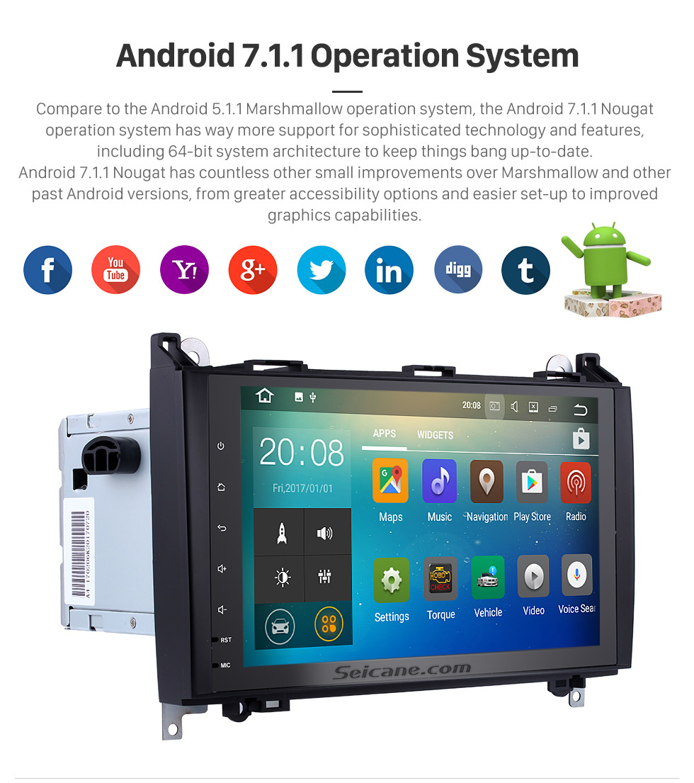 Seicane Android 7.1 9 inch Multi-touch Screen for 2004-2012 Mercedes Benz A Class W169 A150 A160 A170 Radio GPS Navigation Car Stereo with Bluetooth music WiFi Mirror Link OBD2 USB SD Seicane Android 7.1 9 inch Multi-touch Screen for 2004-2012 Mercedes Benz A Class W169 A150 A160 A170 Radio GPS Navigation Car Stereo with Bluetooth music WiFi Mirror Link OBD2 USB SD