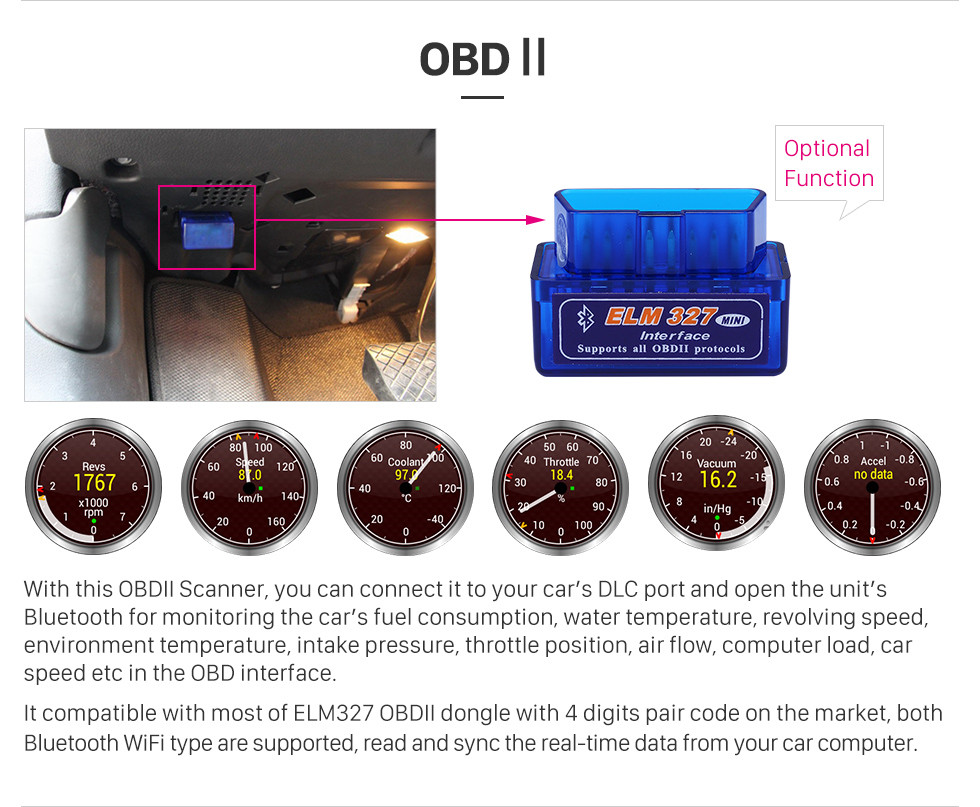 Seicane HD 1024*600 Pantalla táctil Android 9.0 2005-2011 Opel Zafira Multimedia GPS Radio estéreo reemplazo con Reproductor CD DVD Bluetooth OBD2 cámara de reserva Vínculo espejo 3G WiFi HD 1080P vídeo