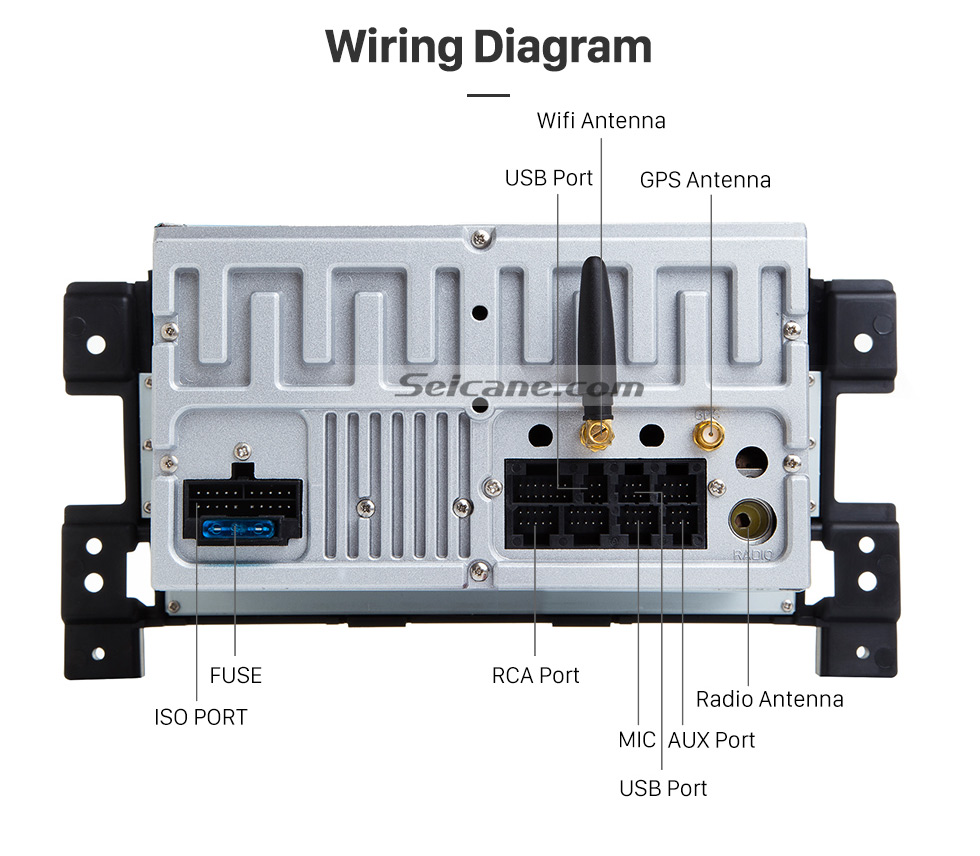 Seicane Android 7.1 sistema de navegación GPS para 2005-2011 SUZUKI GRAND VITARA con Reproductor DVD Pantalla táctil Radio Bluetooth WiFi TV IPOD HD 1080P Vídeo cámara de reserva Control del volante USB SD