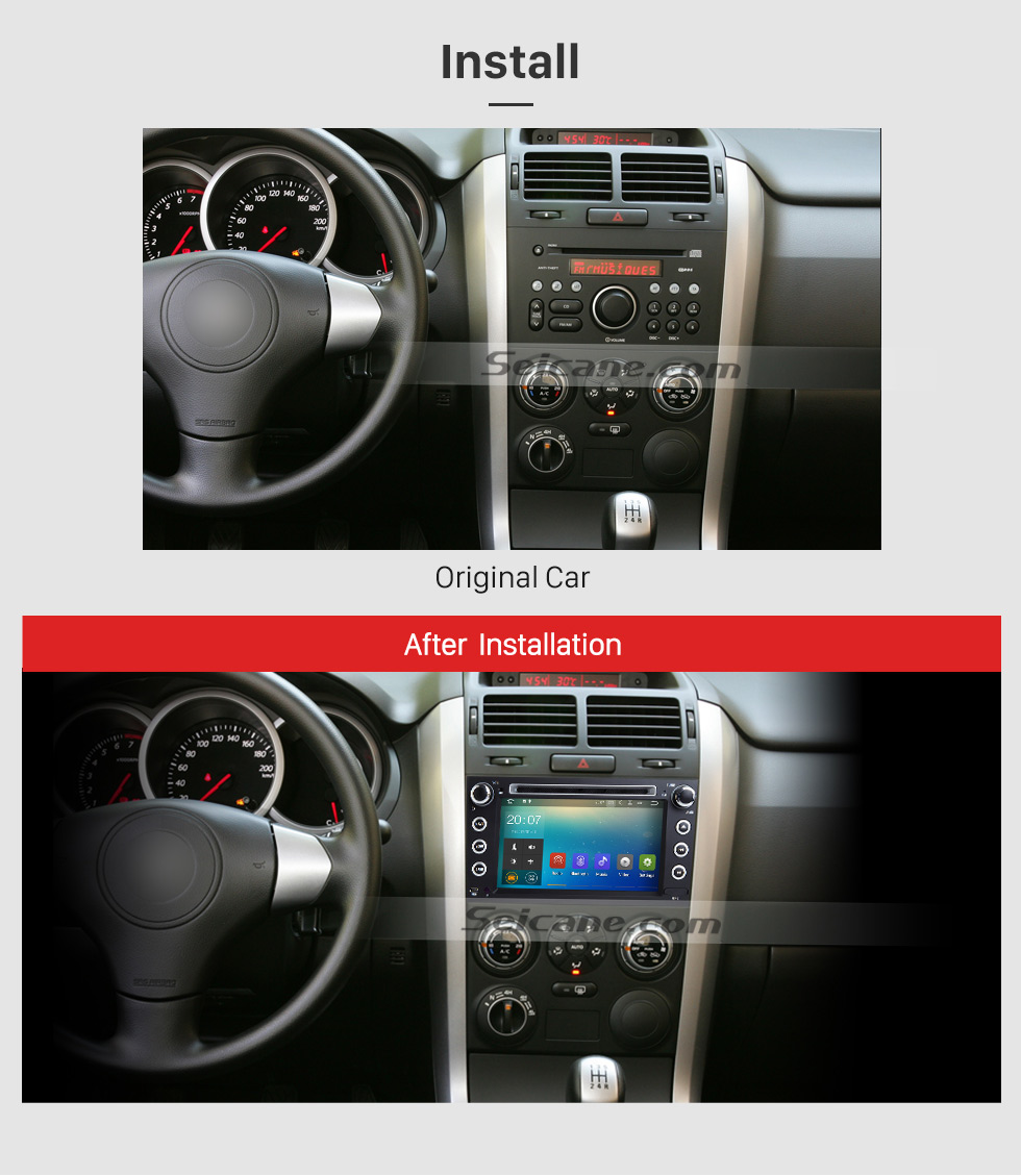 Seicane Android 7.1 Система Навигации GPS для 2005-2011 SUZUKI GRAND VITARA с DVD Плеер сенсорным дисплеем Радио Bluetooth WiFi ТВ IPOD HD 1080P видео резервного камеры Управление рулевого колеса USB SD