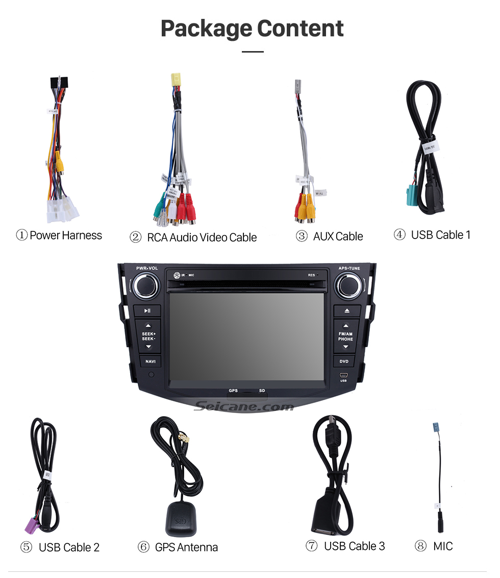 Seicane Android 7.1 Aftermarket Head unit for 2006-2012 TOYOTA RAV4 with HD Touchscreen 1024*600 Radio RDS GPS Navigation System Bluetooth WiFi Mirror Link Steering Wheel Control Seicane Android 7.1 Aftermarket Head unit for 2006-2012 TOYOTA RAV4 with HD Touchscreen 1024*600 Radio RDS GPS Navigation System Bluetooth WiFi Mirror Link Steering Wheel Control