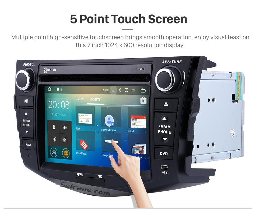Seicane Android 7.1 Aftermarket Head unit for 2006-2012 TOYOTA RAV4 with HD Touchscreen 1024*600 Radio RDS GPS Navigation System Bluetooth WiFi Mirror Link Steering Wheel Control Seicane Android 7.1 Aftermarket Head unit for 2006-2012 TOYOTA RAV4 with HD Touchscreen 1024*600 Radio RDS GPS Navigation System Bluetooth WiFi Mirror Link Steering Wheel Control
