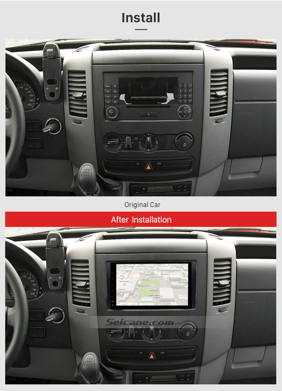 Seicane Android 7.1 Aftermarket Radio GPS Navigation for 2000-2015 VW Volkswagen Crafter with DVD player Bluetooth USB Music WiFi Mirror Link 1080P Video Rearview Camera Seicane Android 7.1 Aftermarket Radio GPS Navigation for 2000-2015 VW Volkswagen Crafter with DVD player Bluetooth USB Music WiFi Mirror Link 1080P Video Rearview Camera