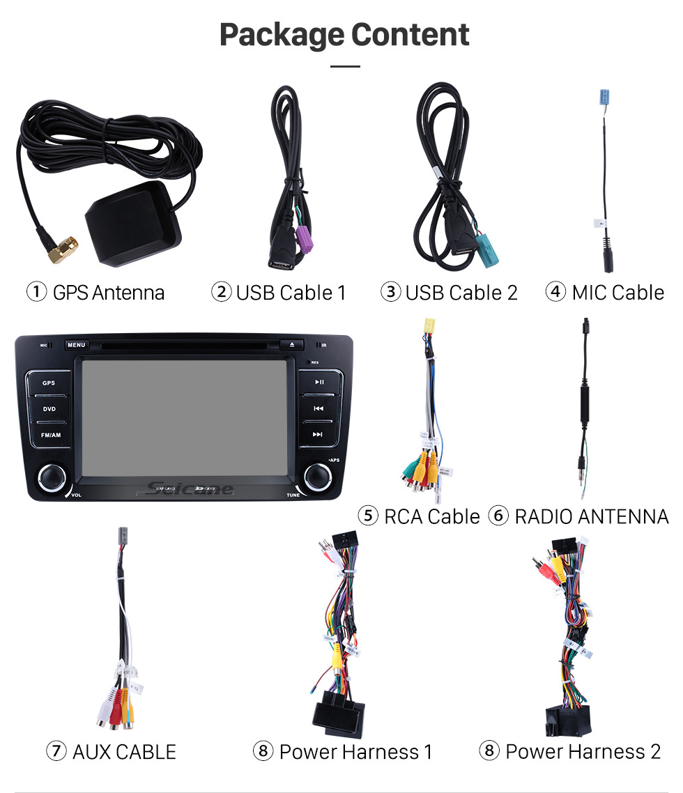 Seicane Android 9.0 Radio GPS Navigation System for 2005-2008 2013-2016 SKODA OCTAVIA with DVD Player Bluetooth Touch Screen 3G WiFi Mirror Link OBD2 Video DVR AUX Rearview Camera Seicane Android 9.0 Radio GPS Navigation System for 2005-2008 2013-2016 SKODA OCTAVIA with DVD Player Bluetooth Touch Screen 3G WiFi Mirror Link OBD2 Video DVR AUX Rearview Camera
