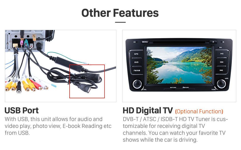 Seicane Android 9.0 Radio GPS Navigation System for 2005-2008 2013-2016 SKODA OCTAVIA with DVD Player Bluetooth Touch Screen 3G WiFi Mirror Link OBD2 Video DVR AUX Rearview Camera Seicane Android 9.0 Radio GPS Navigation System for 2005-2008 2013-2016 SKODA OCTAVIA with DVD Player Bluetooth Touch Screen 3G WiFi Mirror Link OBD2 Video DVR AUX Rearview Camera