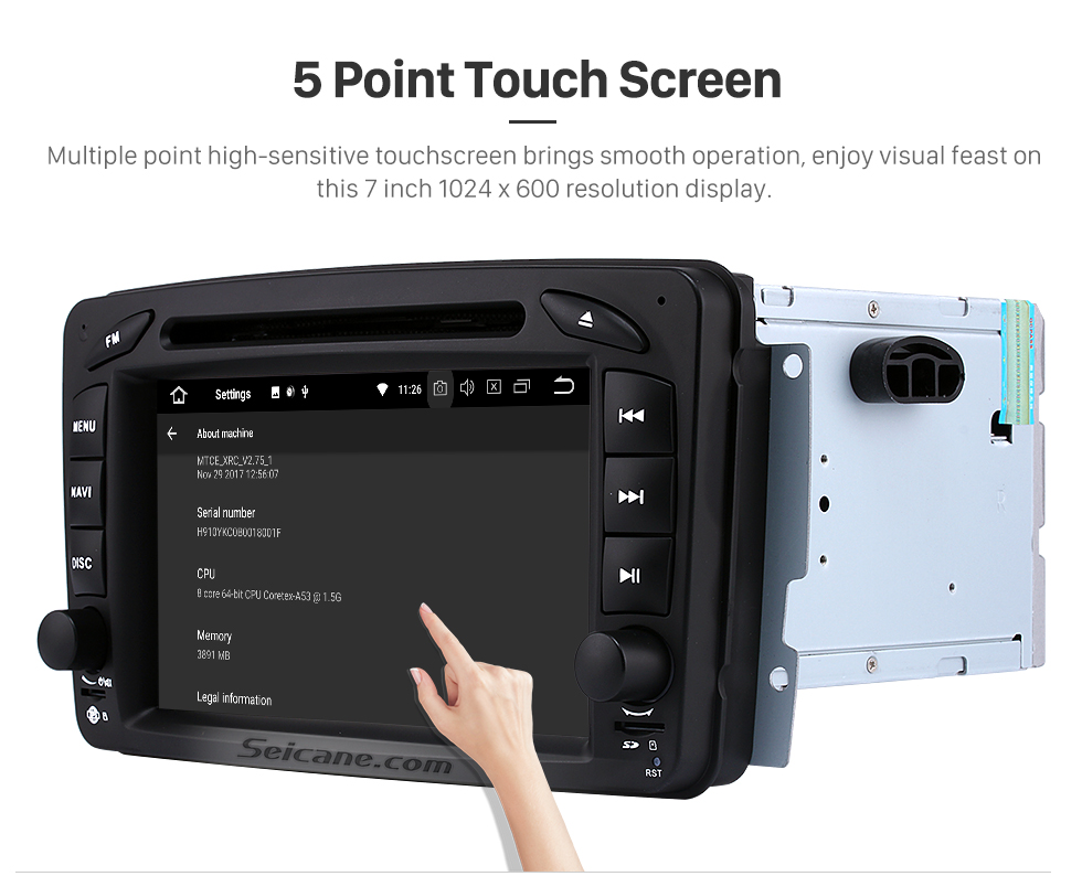Seicane Double Din Android 8.0 Bluetooth DVD In Dash GPS Stereo for 2004 2005 2006 Mercedes Benz Viano Vito with 3G WiFi Radio Tuner Mirror Link OBD2 HD 1024*600 Multi-touch Screen Seicane Double Din Android 8.0 Bluetooth DVD In Dash GPS Stereo for 2004 2005 2006 Mercedes Benz Viano Vito with 3G WiFi Radio Tuner Mirror Link OBD2 HD 1024*600 Multi-touch Screen