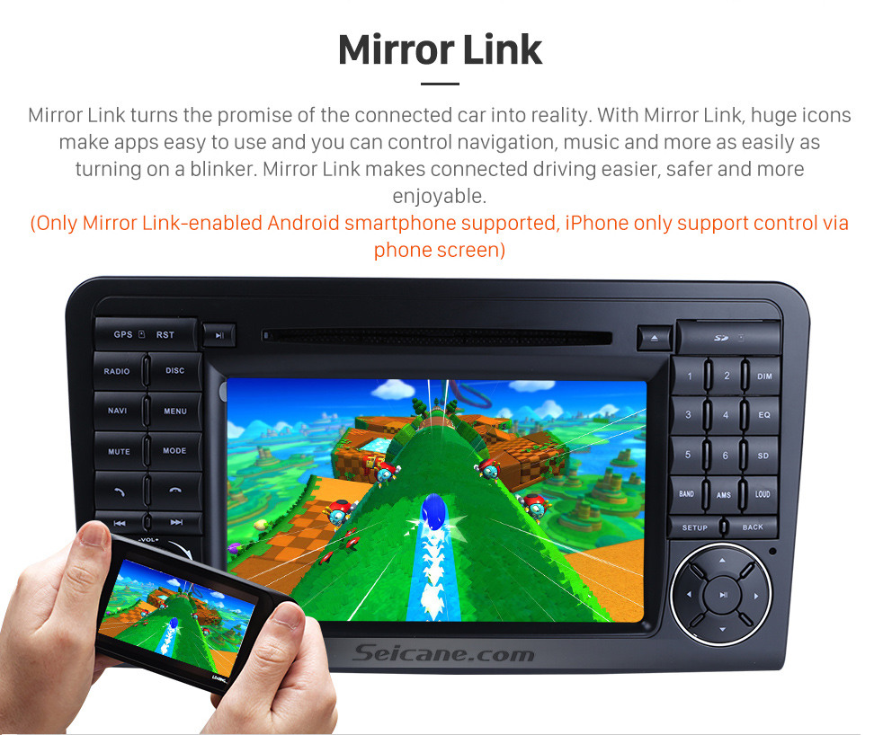 Seicane 7 inch Multi-touch screen Android 9.0 Radio DVD Player GPS Navigation system for 2005-2012 Mercedes Benz GL CLASS X164 GL320 with Bluetooth USB SD WIFI Canbus 1080P Video Mirror Link Seicane 7 inch Multi-touch screen Android 9.0 Radio DVD Player GPS Navigation system for 2005-2012 Mercedes Benz GL CLASS X164 GL320 with Bluetooth USB SD WIFI Canbus 1080P Video Mirror Link