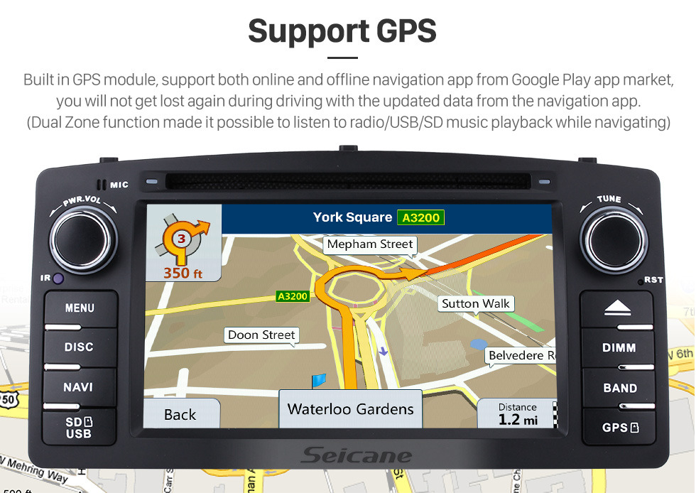 Seicane HD Touchscreen Radio Android 9.0 GPS Navigation for 2006-2012 Toyota Corolla E120 BYD F3 with Bluetooth Music USB Audio Aux WIFI Mirror Link Steering wheel control Seicane HD Touchscreen Radio Android 9.0 GPS Navigation for 2006-2012 Toyota Corolla E120 BYD F3 with Bluetooth Music USB Audio Aux WIFI Mirror Link Steering wheel control