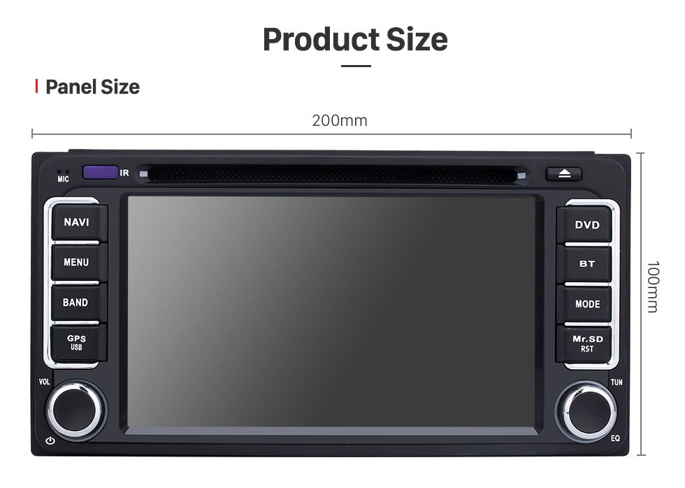 Seicane Double Din Android 9.0 In Dash Navigation DVD Player 1996-2009 Toyota Prado with Radio Auto A/V 4G WiFi Bluetooth AUX Mirror Link OBD2 Rearview Camera